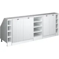 Vicco Mobile cucina sottotetto R-Line Ondulazione bianca 210 cm Set di 5 carcasse armadio profondità 60 cm, Model 60658