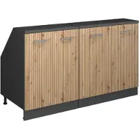 Vicco Mobile cucina sottotetto R-Line Rovere artigianale 140 cm Set di 2 carcasse armadio profondità 60 cm, Model 60295