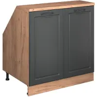 Vicco Mobile cucina sottotetto R-Line Antracite rustico 80 cm con 2 porte, corpio 60 cm profondità, Model 60277