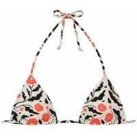 Hurley Women's Triangle Print Parte superiore bikini Donna (L, bianco)