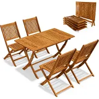Casaria Set di Mobili da Giardino 5 Pezzi Modello 2026 Legno Acacia FSC