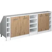 Vicco Mobile cucina sottotetto R-Line Rovere artigianale 210 cm Set di 5 carcasse armadio profondità 60 cm, Model 60065