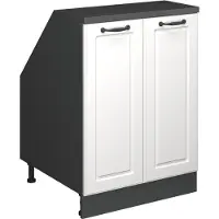 Vicco Mobile cucina sottotetto R-Line Bianco rustico 60 cm con 2 porte, corpio 60 cm profondità, Model 60426