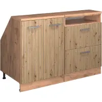 Vicco Mobile cucina sottotetto R-Line Rovere artigianale 120 cm Set di 2 carcasse armadio profondità 60 cm, Model 60367
