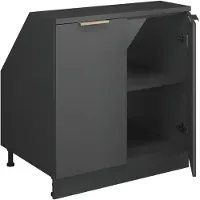Vicco Mobile cucina sottotetto R-Line Antracite-oro 80 cm con 2 porte, corpio 60 cm profondità, Model 60671