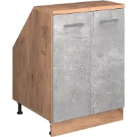 Vicco Mobile cucina sottotetto R-Line Calcestruzzo 60 cm con 2 porte, corpio 60 cm profondità, Model 60313