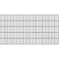 Alberts Recinzione a doppia lama 663698, rivestita in plastica, nero opaco, altezza 100 cm