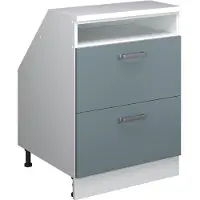 Vicco Mobile cucina sottotetto R-Line Grigio-blu 60 cm con 2 cassetti, corpio 60 cm profondità, Model 60036