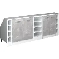 Vicco Mobile cucina sottotetto R-Line Calcestruzzo 210 cm Set di 5 carcasse armadio profondità 60 cm, Model 60066