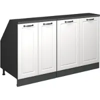 Vicco Mobile cucina sottotetto R-Line Bianco rustico 140 cm Set di 2 carcasse armadio profondità 60 cm, Model 60214