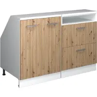 Vicco Mobile cucina sottotetto R-Line Rovere artigianale 120 cm Set di 2 carcasse armadio profondità 60 cm, Model 60331