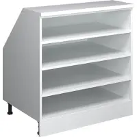 Vicco Mobile cucina sottotetto R-Line Bianco 80 cm con 4 scomparti, corpio 60 cm profondità, Model 60130