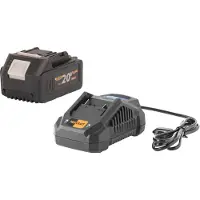 Procraft Set iniziale 20 V 20/4A Caricabatterie rapido + 1x 20/4 Batteria 4,0 Ah