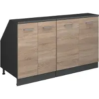 Vicco Mobile cucina sottotetto R-Line Sonoma 140 cm Set di 2 carcasse armadio profondità 60 cm, Model 60448