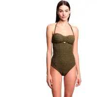 Emporio Armani per donna. EW003297_AF20247 Costume da bagno verde Olivia (XS), Beachwear, Poliestere