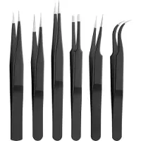 Goobay pinzette in acciaio inox (set di 6)