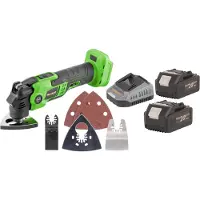 Procraft Utensile multifunzione a batteria PMT22bb 20 V Brushless + 2 batterie da 4,0 Ah + caricabatterie