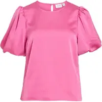 Vila Viellette Round Neck Top A Maniche Corte