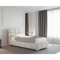 Panda Letto imbottito BLISS con contenitore, con materasso (a molle insacchettate, fibra di cocco)