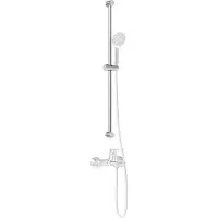 vidaXL Supporto per soffione doccia cromato, 100 cm, acciaio inossidabile, marca