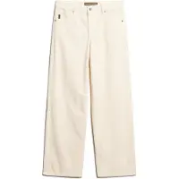 Superdry per donna. W7010743A Pantaloni di velluto a coste vintage bianchi (32/30), Bianco, Casual, Cotone