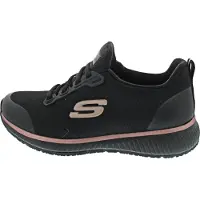 SKECHERS per donna. 77222EC Sneakers Work Slip-Resistant: Squad nero (36), Basso, Stringhe, Casual, Sportivo