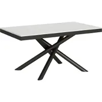 Itamoby - Tavolo allungabile 160/264x90 cm Famas Evolution bianco frassino telaio e gambe antracite