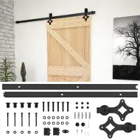 Syfax Porta scorrevole 80 x 210 cm Legno Massello di Pino