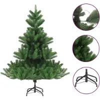 The Living Store Albero di Natale artificiale Abete Nordmann Verde 180 cm