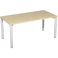 Geramöbel Scrivania Stockholm, 1600x800x720 mm, acero/alluminio bianco