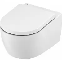 Tece Set TECEloft, sanitario per WC con scarico a ciclone e copriwater dal design classico ed elegante, modello 9700224