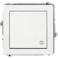 Karlik Interruttore a croce DWP-6 ELEKTROTECHNIK | SERIE DECO | BIANCO | Telaio interruttore presa di corrente