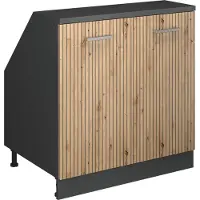Vicco Mobile cucina sottotetto R-Line Rovere artigianale 80 cm con 2 porte, corpio 60 cm profondità, Model 60430