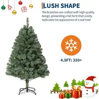 StarTech.com Albero di Natale artificiale - 137 cm - Aspetto realistico, folto fogliame - Base in metallo - Senza luci - Per la casa e l'ufficio