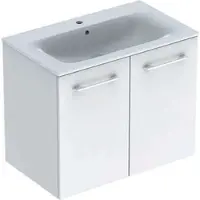 Geberit Selnova Square - Mobile lavabo 635x788x480 mm, con lavabo, 2 ante, bianco lucido 501.256.00.1
