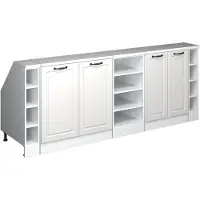 Vicco Mobile cucina sottotetto R-Line Bianco rustico 210 cm Set di 5 carcasse armadio profondità 60 cm, Model 60494