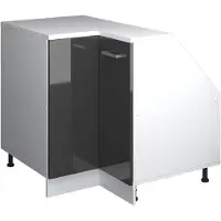 Vicco Mobile cucina angolare per sottotetto R-Line Antracite lucido 75.6 cm con 1 porta, corpio dell’armadio profondità 60 cm, Model 60438