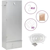 vidaXL Affumicatore con generatore di fumo freddo Acciaio zincato