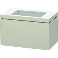 Duravit L-Cube c-bonded Ensemble suspendu, 1 tiroir, sans trop-plein, sans trou pour robinetterie, 800x500x480mm, LC6917N9191, LC6917N9191