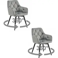 Leobert Sedia - - Velluto Grigio Argento/Gambe Nere - Set Da 2