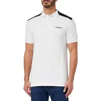 Hackett London per uomo. HM563184 Polo a blocchi bianchi (L), Bianco, Casual, Cotone, Manica corta
