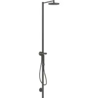 Axor Starck - Set doccia con termostatico, diametro 24 cm, 1 getto, cromo nero spazzolato 12672340