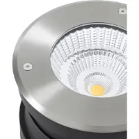 Arcchio Faretto da incasso a LED Thentos, Ø 18 cm, 60°, nichel, IP67