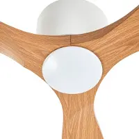 LUCANDE Ventilatore da soffitto LED Smart Moneno, bianco/legno, Tuya