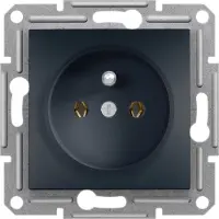 Schneider Electric Presa di corrente singola con messa a terra antracite Asfora EPH2800171