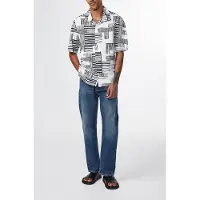NN07 Ole Ss Shirt 5210 Black Print Taglia: XL | Camicie Casual Outlet | Uomo | Nero