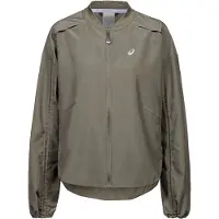 Asics Women's Nagino Run Adjustable Jacket Giacca da corsa Donna (S, olivia/marrone)