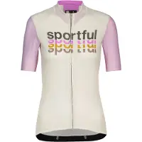 Sportful Women's Supergiara Logo 2 Jersey Maglietta da ciclismo Donna (M, beige)