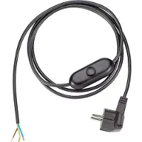 Bachmann Interruttore intermedio - cavo di alimentazione 2 m, H03VV-F 3G0,75 nero non confezionato