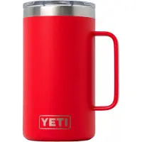 Yeti Rambler Stackable Mug 2.0 24oz Mag Slider Lid, Rescue Red, tazza impilabile con coperchio, 710 ml